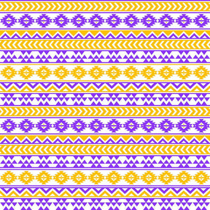 Purple, yellow-gold and white tribal pattern craft  vinyl - HTV -  Adhesive Vinyl -  Aztec Peruvian pattern HTV957