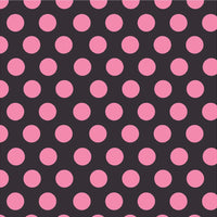 Black with pink dots craft  vinyl - HTV -  Adhesive Vinyl -  large polka dot pattern  HTV781 - Breeze Crafts