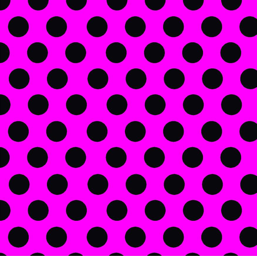 Magenta with black dots craft  vinyl - HTV -  Adhesive Vinyl -  large polka dot pattern  HTV783