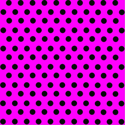 Magenta with black polka dot pattern craft  vinyl - HTV -  Adhesive Vinyl -  medium polka dots HTV1683