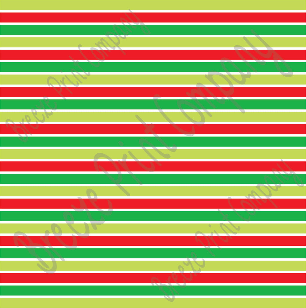 Red, green, lime and white stripe craft  vinyl sheet - HTV -  Adhesive Vinyl -  Christmas stripe pattern HTV4100