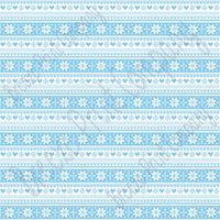 Light blue and white Christmas pattern craft  vinyl sheet - HTV -  Adhesive Vinyl -  Nordic knitted sweater pattern HTV3607