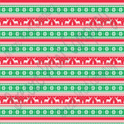Green, red and white Christmas pattern craft  vinyl sheet - HTV -  Adhesive Vinyl -  reindeer Nordic knitted sweater pattern HTV3611
