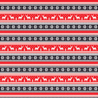 Black, red and white Christmas pattern craft  vinyl sheet - HTV -  Adhesive Vinyl -  reindeer Nordic knitted sweater pattern HTV3612 - Breeze Crafts