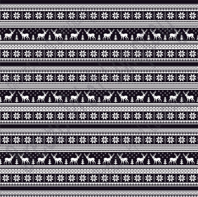 Black and white Christmas pattern craft  vinyl sheet - HTV -  Adhesive Vinyl -  reindeer Nordic knitted sweater pattern HTV3613 - Breeze Crafts