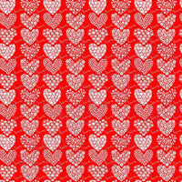 Red and white floral heart craft  vinyl sheet - HTV -  Adhesive Vinyl -  Valentine's Day HTV3900