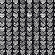 Black and white floral heart craft  vinyl sheet - HTV -  Adhesive Vinyl -  Valentine's Day HTV3901 - Breeze Crafts