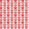 White with red floral heart craft  vinyl sheet - HTV -  Adhesive Vinyl -  Valentine's Day HTV3902