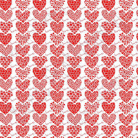 White with red floral heart craft  vinyl sheet - HTV -  Adhesive Vinyl -  Valentine's Day HTV3902