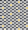 White with black and gold heart craft  vinyl sheet - HTV -  Adhesive Vinyl -  Valentine's Day HTV3925
