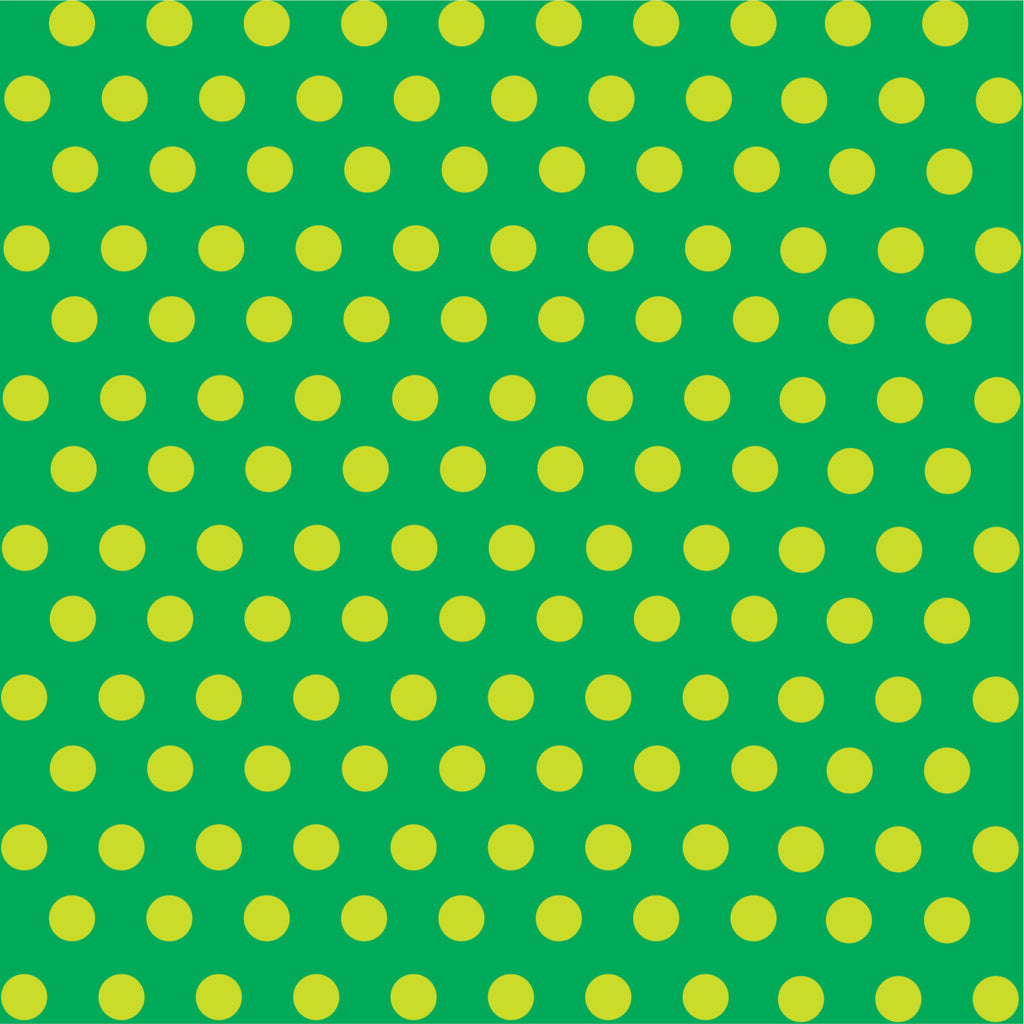 Polka dot pattern craft vinyl - HTV -  Adhesive Vinyl -  green with lime medium dots HTV1633