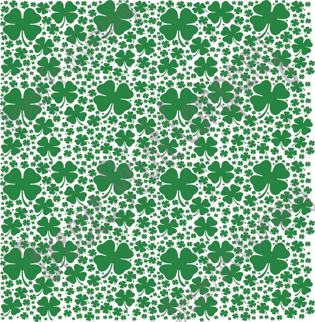 Green shamrock craft  vinyl sheet - HTV -  Adhesive Vinyl -  four leaf clover St Patricks Day HTV3975