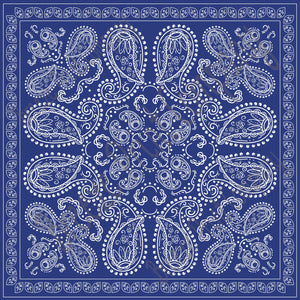 Navy blue bandana pattern printed craft  vinyl sheet - HTV -  Adhesive Vinyl -  HTV6002