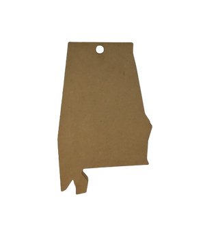 Alabama Acrylic Blank - 3 inch with hole - Clear