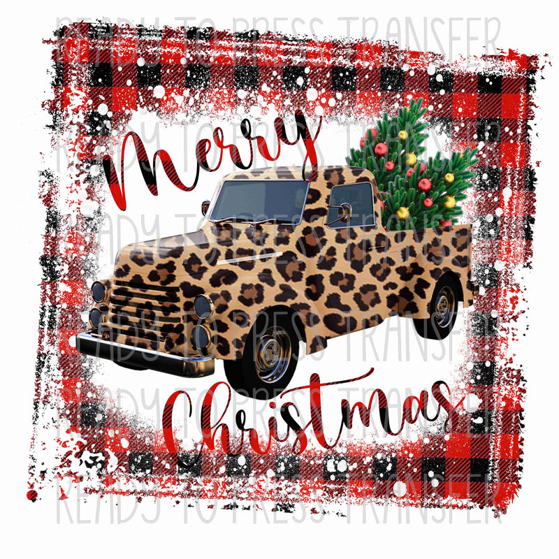 Vintage Christmas Red Santa Leopard Graphic by Summer Digital