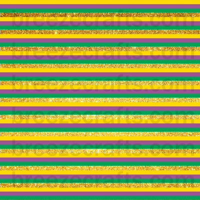Stripe Craft Vinyl purple, yellow, green and glitter - HTV -  Adhesive Vinyl -  Mardi Gras HTV3099