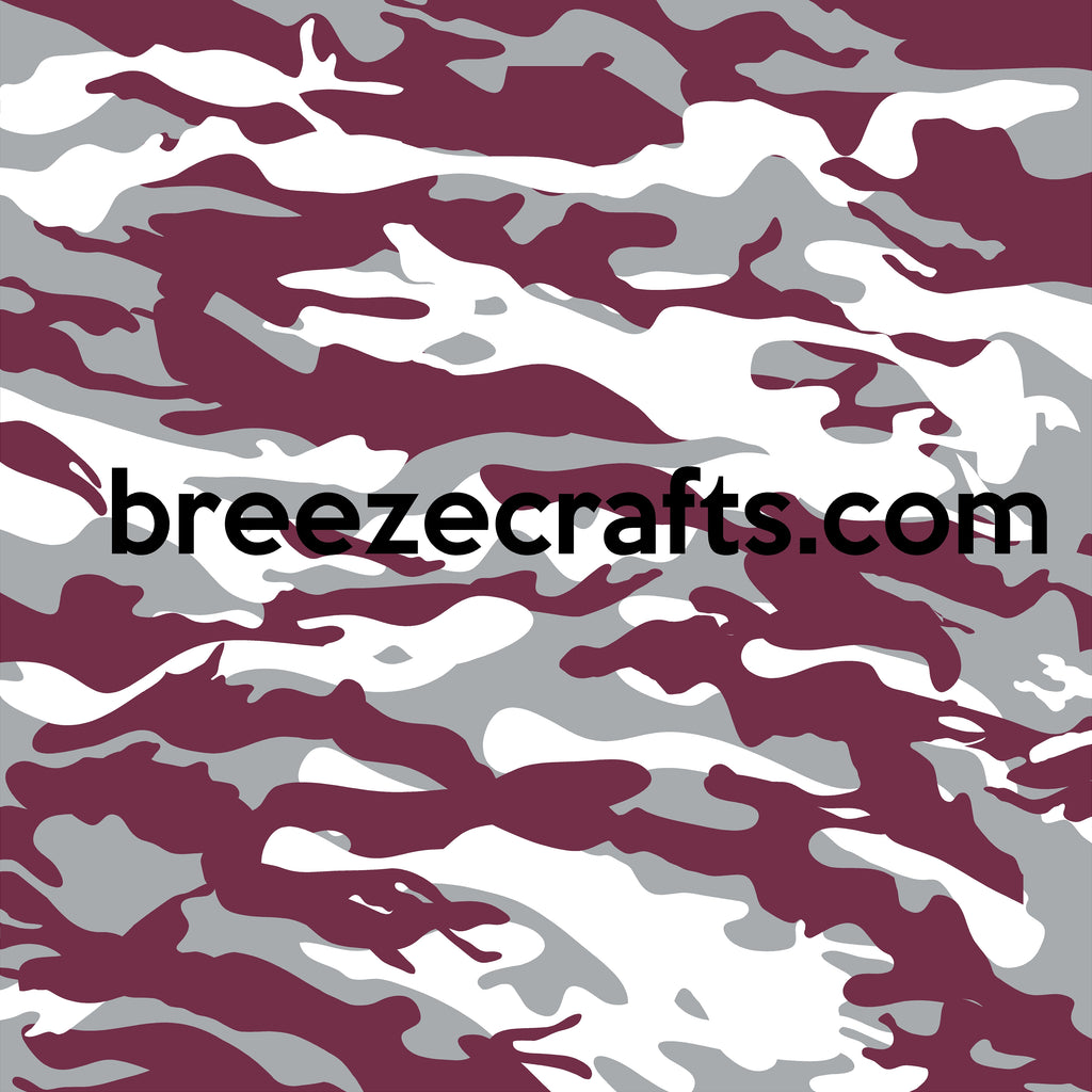 Red, black and white camouflage craft vinyl - HTV - Adhesive Vinyl - camo  pattern HTV1052
