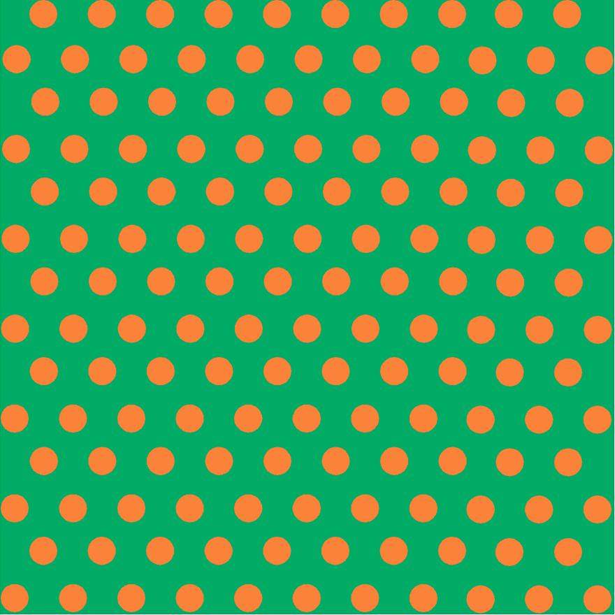 Green and orange polka dot pattern craft vinyl - HTV -  Adhesive Vinyl -  medium polka dots HTV1660
