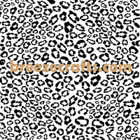 Leopard print pattern vinyl sheet - HTV or Adhesive Vinyl - white and black cheetah patterned vinyl  HTV4008