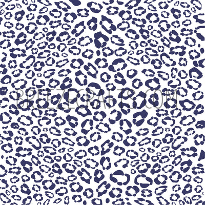 Leopard print pattern vinyl sheet - HTV or Adhesive Vinyl - navy and white cheetah patterned vinyl  HTV4013