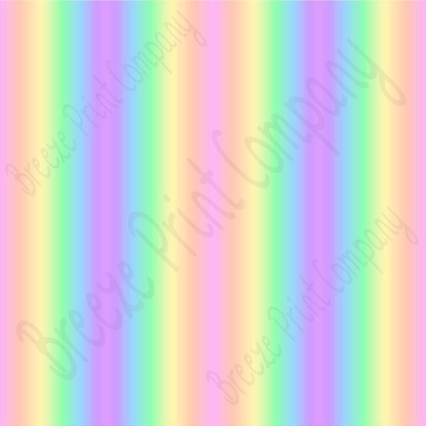 Pastel Rainbow Ombre pattern vinyl sheet - HTV or Adhesive Vinyl