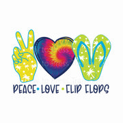 Peace Love Flip Flops - Sublimation Transfer T135