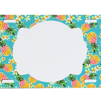 Hawaiian Pineapple Floral license plate blank with monogram area for DIY - LP2252