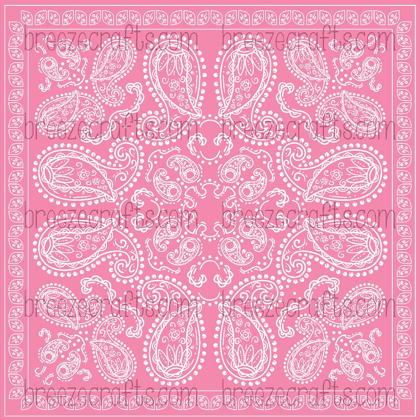 pink and white patterned vinyl, bandana vinyl, paisley vinyl, breast cancer awareness pattern vinyl, htv, adhesive vinyl, heat transfer vinyl, pattern vinyl for shirts, decal vinyl