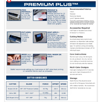 Stahls Premium Plus heat transfer vinyl instruction sheet
