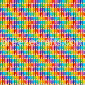 Rainbow Colored Pencil Sublimation Pattern Sheet S4056