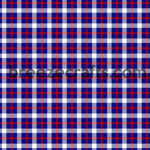 Red, white and blue square plaid pattern craft vinyl sheets in heat transfer vinyl or adhesive vinyl, fourth of july patterned vinyl