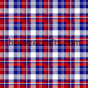 Fourth of July plaid pattern vinyl sheets, red, white and blue USA patterned vinyl in heat transfer or adhesive vinyl