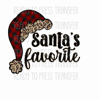 Santa's Favorite ready to press Christmas sublimation transfers.  