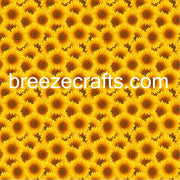 sunflower pattern vinyl, gold and brown, floral patterned vinyl, summer, autumn, fall