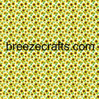sunflower pattern vinyl with white background