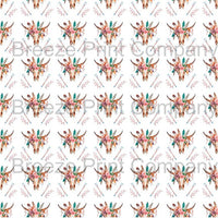 Cow Skull and Arrow Sublimation Pattern Sheet SWC26