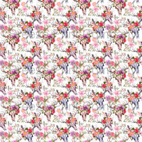 Cow Skull and Flower Sublimation Pattern Sheet SWC27
