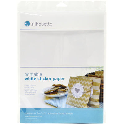 Silhouette Printable Sticker Paper 8.5
