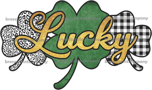 St. Patrick's Day "Lucky" ready to press direct to film transfers DTF Transfer