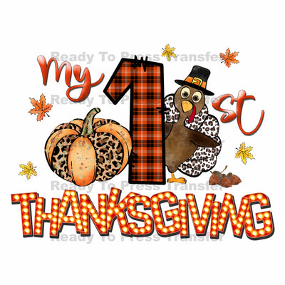 My First Thanksgiving Sublimation Transfer - T296