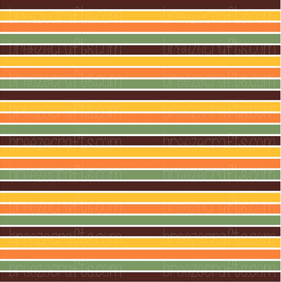 brown, yellow gold, orange, white, green stripe pattern, patterned vinyl, sheets, autumn, fall, thanksgiving, stripes, striped
