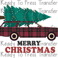 Plaid Station Wagon - Merry Christmas Sublimation Transfer T238