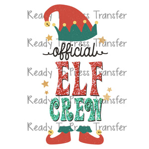 Official Elf Crew Sublimation Transfer T234