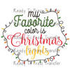 My Favorite Color is Christmas Lights Sublimation Transfer T233