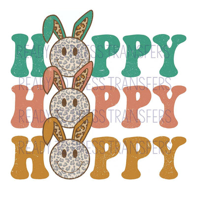 Hoppy Hoppy Hoppy Retro Easter Sublimation Transfer 