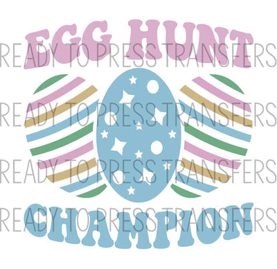 Egg Hunt Champion Easter Direct To Film Transfer 