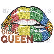 Black Queen Sublimation Transfer. Ready to press.