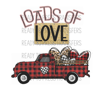 Loads of Love - Old Truck Valentine's Day Sublimation Transfer T302