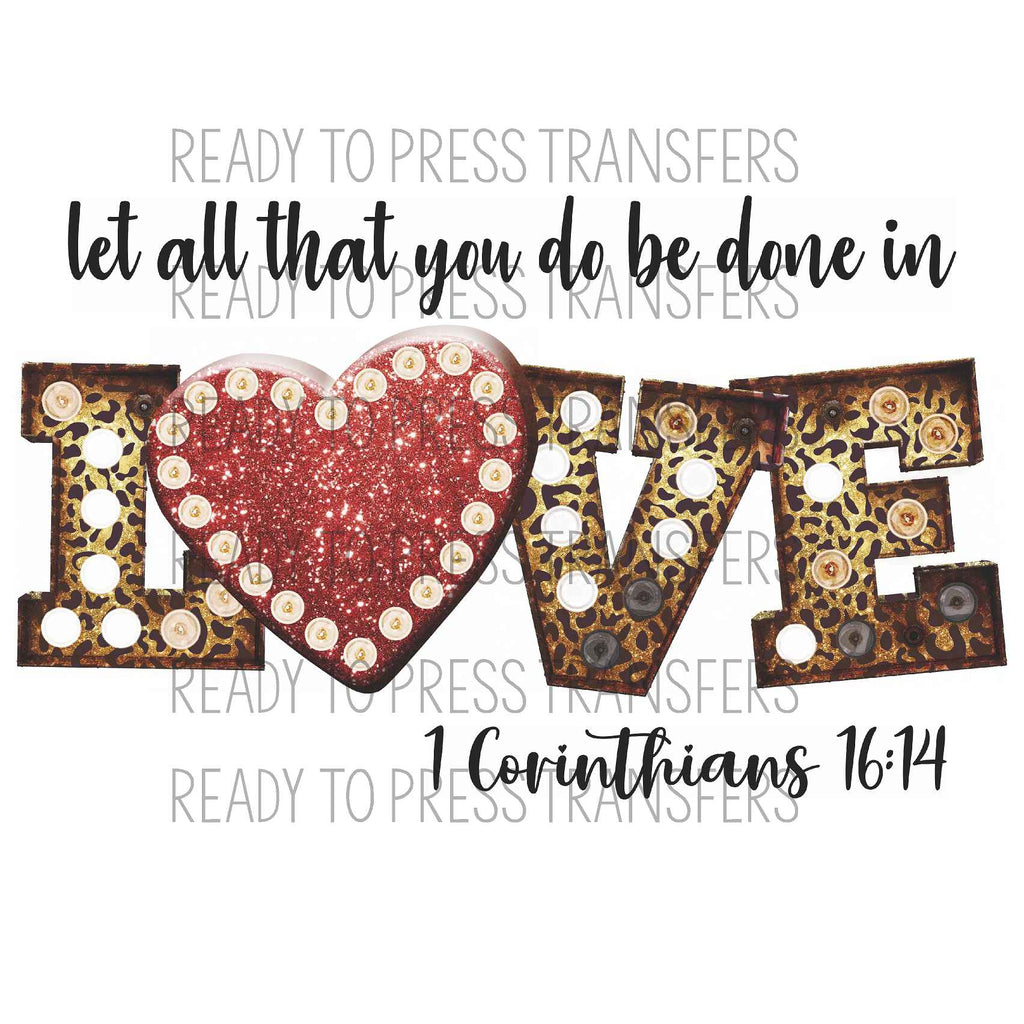 Love Corinthians - Valentine's Day Sublimation Transfer T301